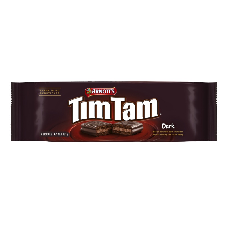 Dark Chocolate Tim Tam Biscuits 9 Pack Arnotts 163g